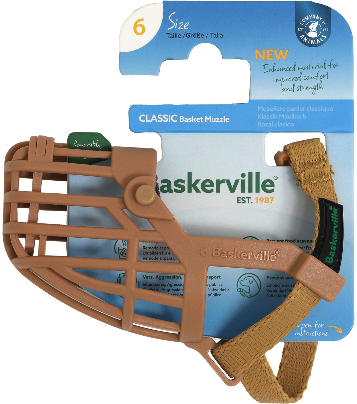 Company of animals muilkorf baskerville classic muzzle nr 6