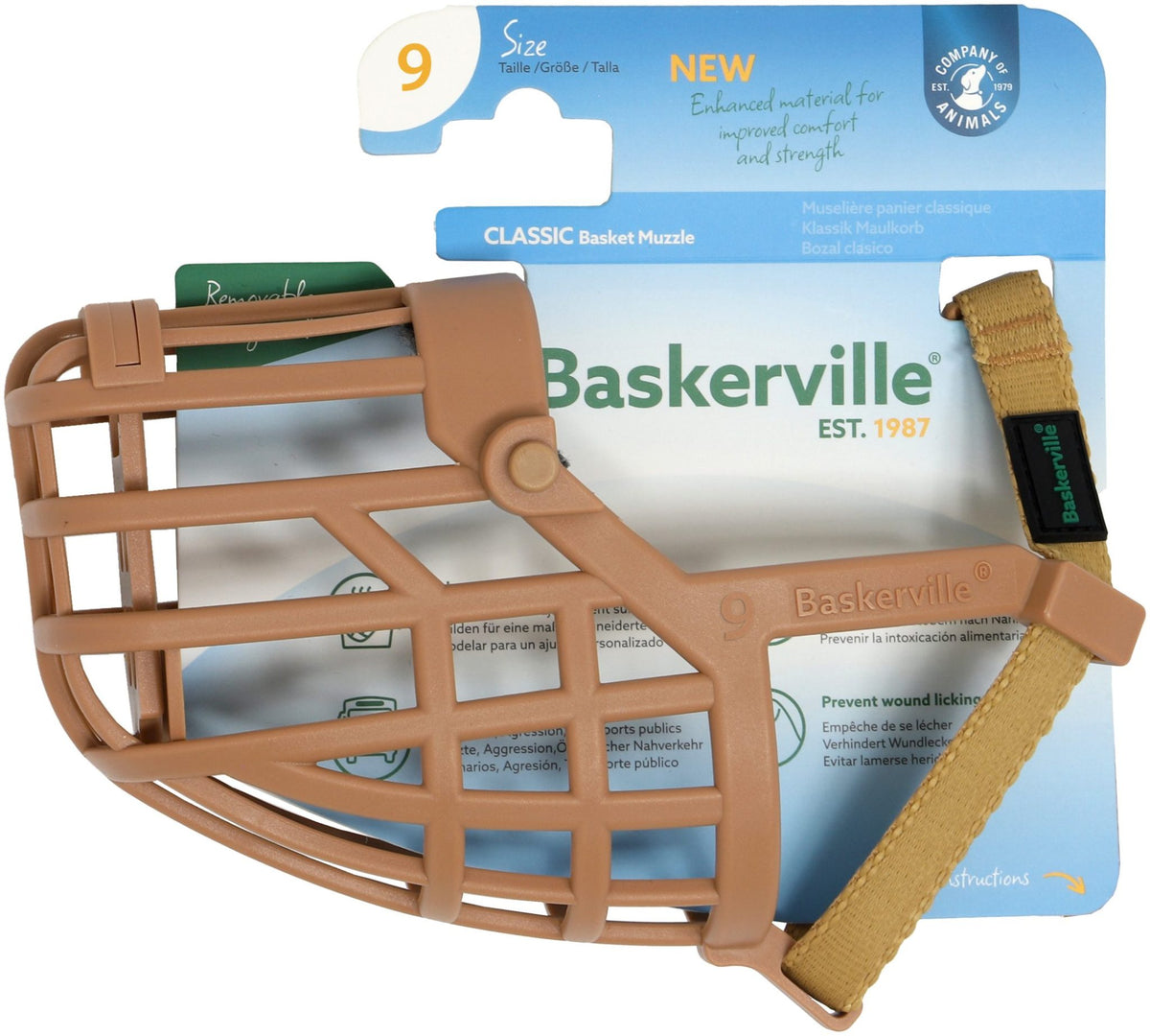 Company of animals muilkorf baskerville classic muzzle nr 9