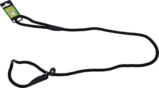 Boon Dog fashion Retrieverlijn met dubbele stop rond 1,0 cm x 150 cm, zwart.