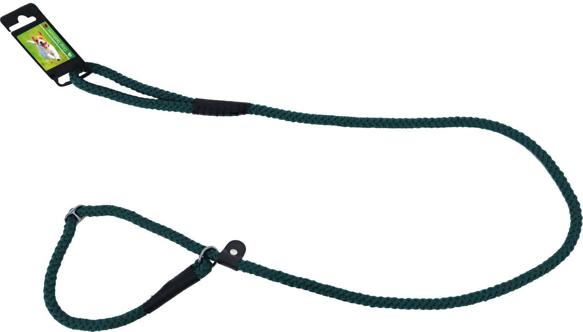 Boon Dog fashion Retrieverlijn met dubbele stop rond 1.0 cm x 150 cm, groen.