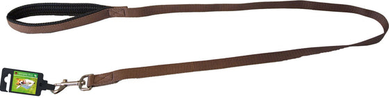 Boon Dog fashion lijn nylon “SP” enkel 15 mm x 130 cm, bruin.