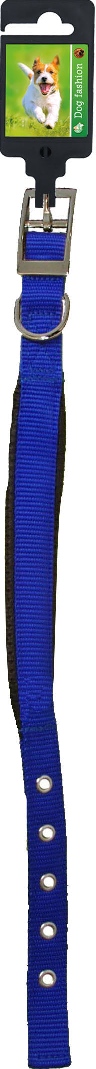 Boon Dog fashion halsband nylon “SP” dubbel 20 mm x 35 cm, blauw.