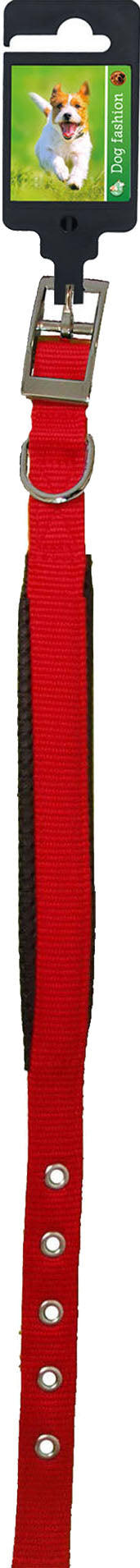 Boon Dog fashion halsband nylon “SP” dubbel rood, 20 mm x 50 cm.