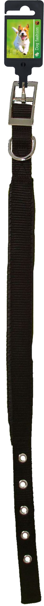 Boon Dog fashion halsband nylon “SP” dubbel 25 mm x 55 cm, zwart.