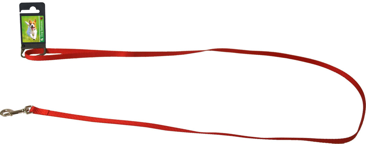 Boon Dog fashion lijn nylon enkel 10 mm x 130 cm, rood.