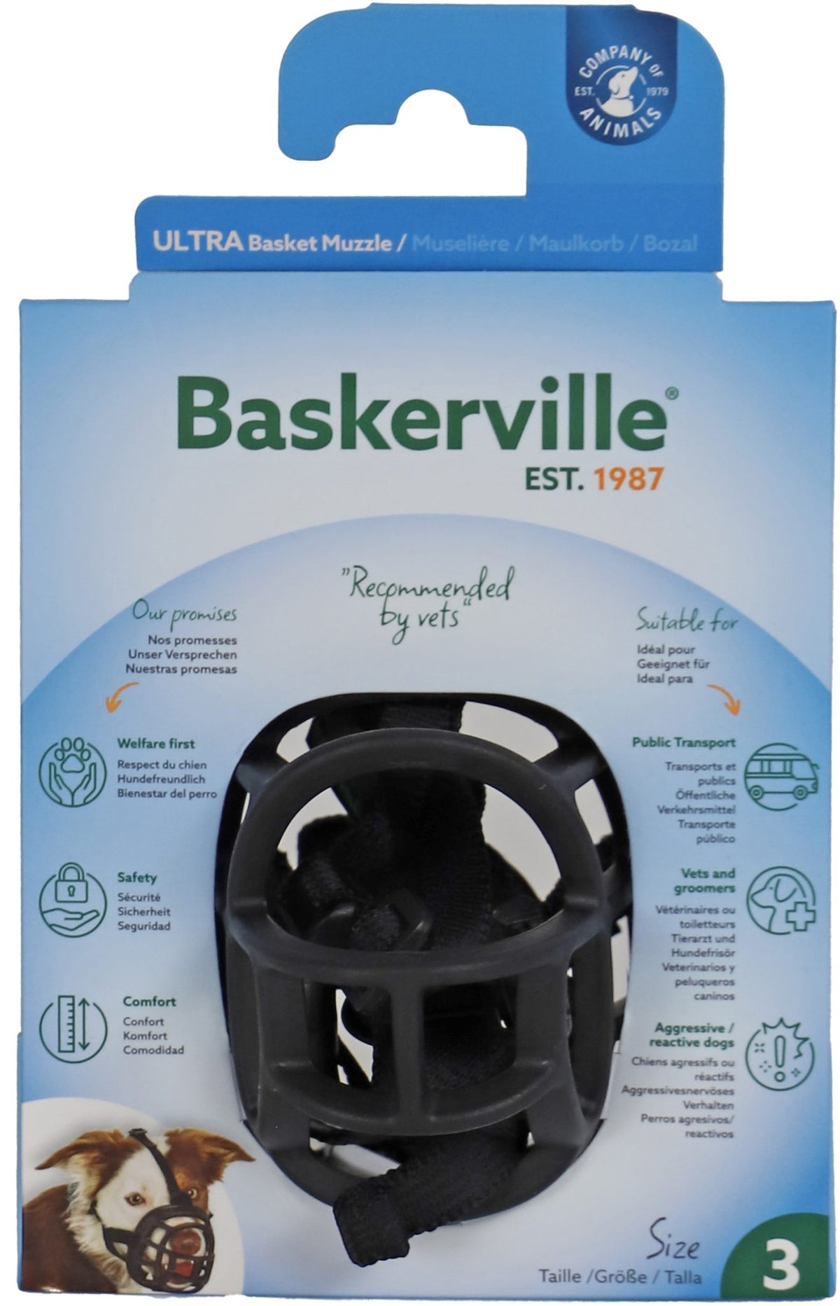 Company of animals muilkorf baskerville ultra muzzle nr 3