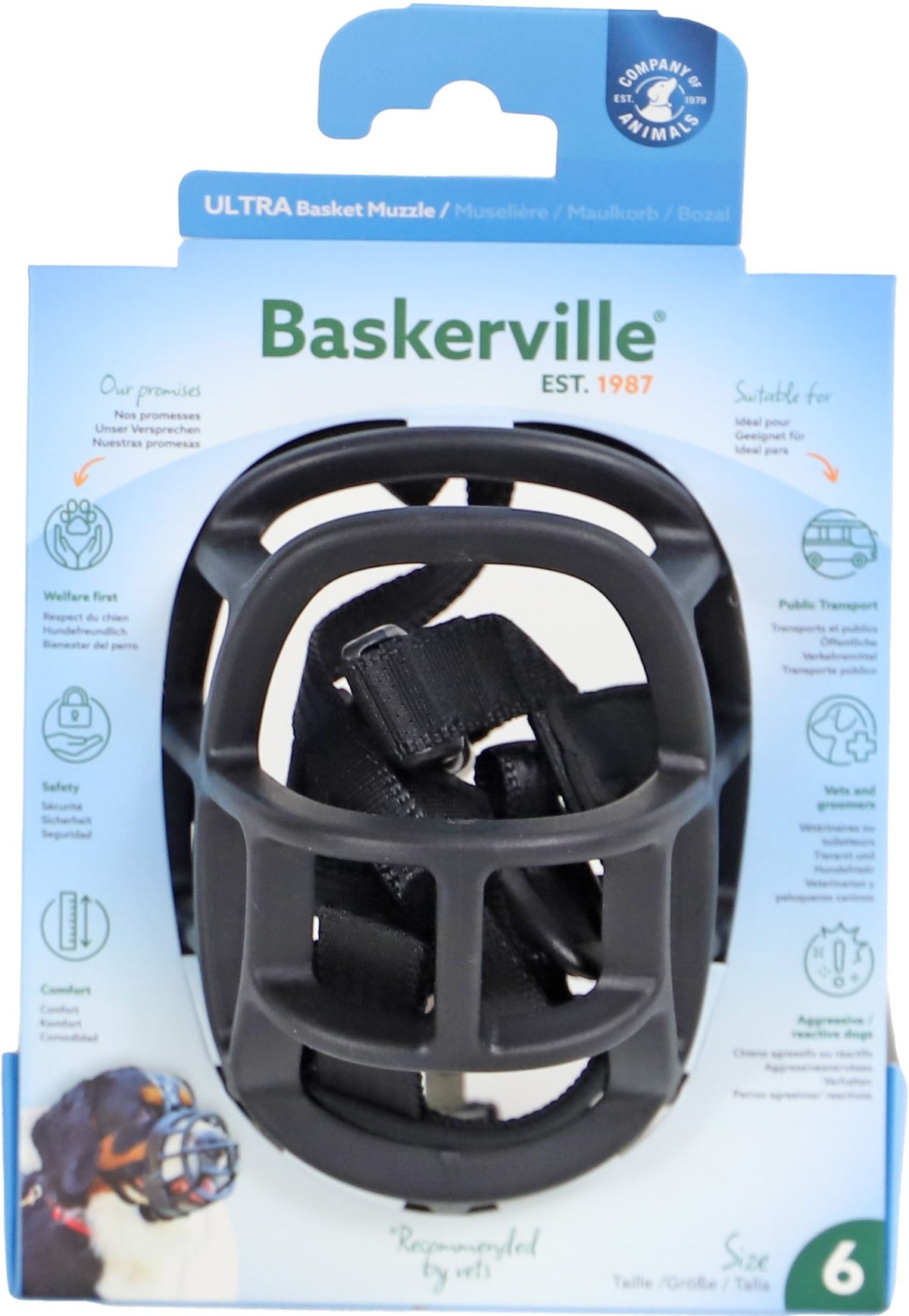 Company of animals muilkorf baskerville ultra muzzle nr 6