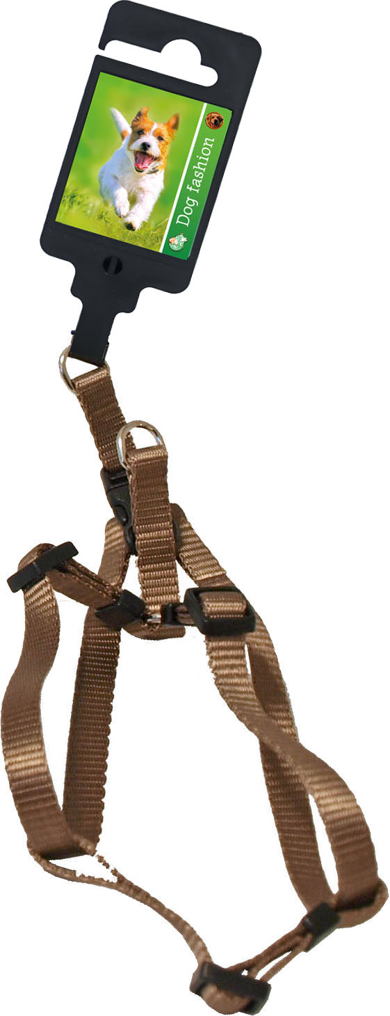 Boon Dog fashion BH-tuig nylon 10 mm x H25-B35 cm, bruin.