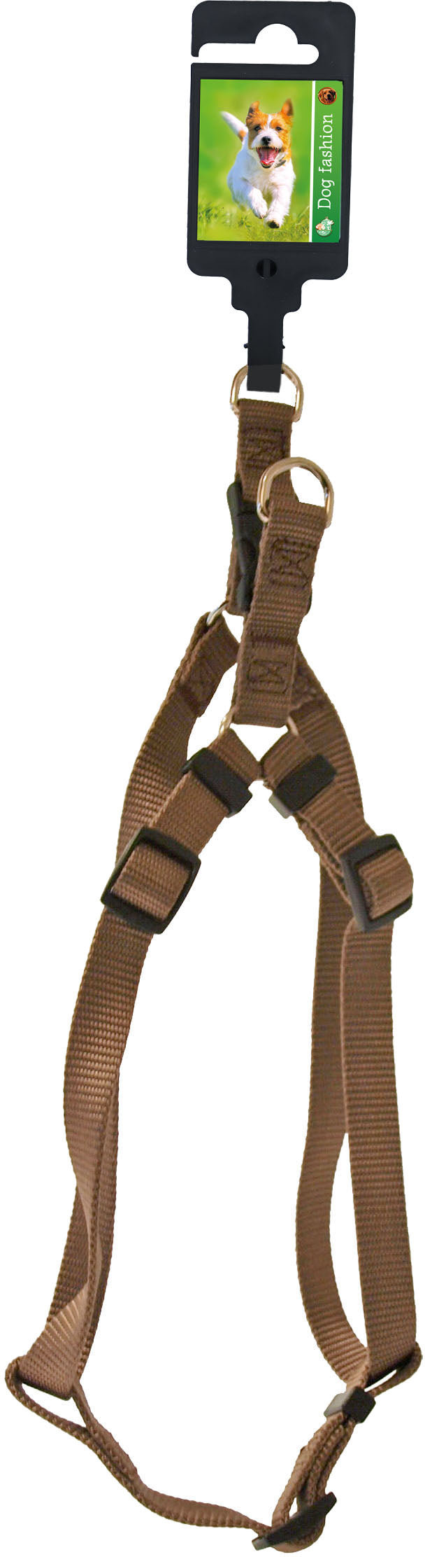Boon Dog fashion BH-tuig nylon 10 mm x H35-B45 cm, bruin.