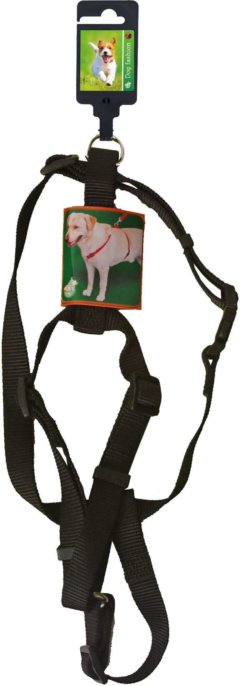 Boon Dog fashion BH-tuig nylon 20 mm x H55-B75 cm, zwart.