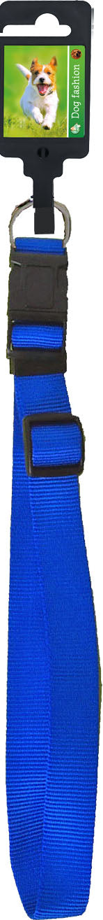 Boon Dog fashion halsband nylon verstelbaar 15 mm, 25-40 cm blauw.