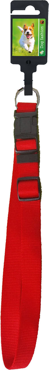 Boon Dog fashion halsband nylon verstelbaar 10 mm, 20-35 cm rood.