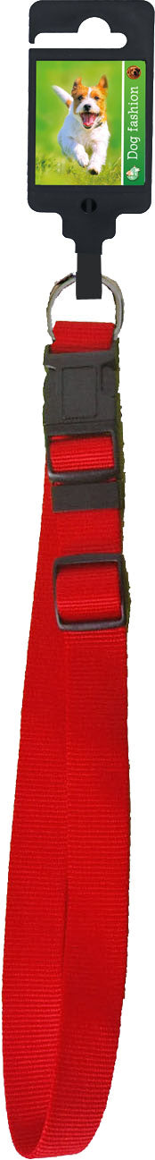 Boon Dog fashion halsband nylon verstelbaar 20 mm, 45-60 cm rood.