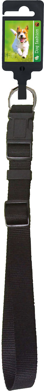 Boon Dog fashion halsband nylon verstelbaar 20 mm, 45-60 cm zwart.