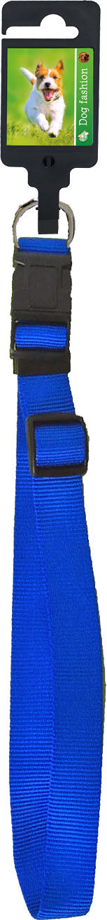 Boon Dog fashion halsband nylon verstelbaar 20 mm, 45-60 cm blauw.