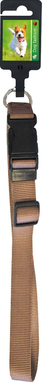 Boon Dog fashion halsband nylon verstelbaar 10 mm, 20-35 cm bruin.