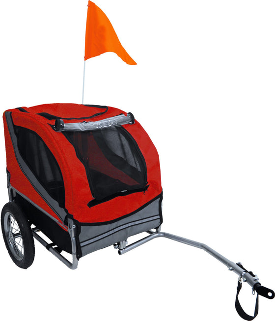Boon fietskar Runner 1, rood/grijs.