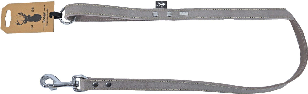 Boony ‘Est 1941’ lijn leder 20 mm/100 cm, grey.