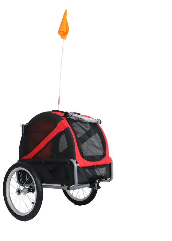 Doggyride fietskar mini 20 rood/zwart cabin only