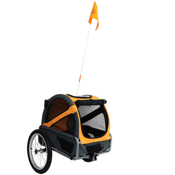Doggyride fietskar mini 20 oranje/grijs cabin only