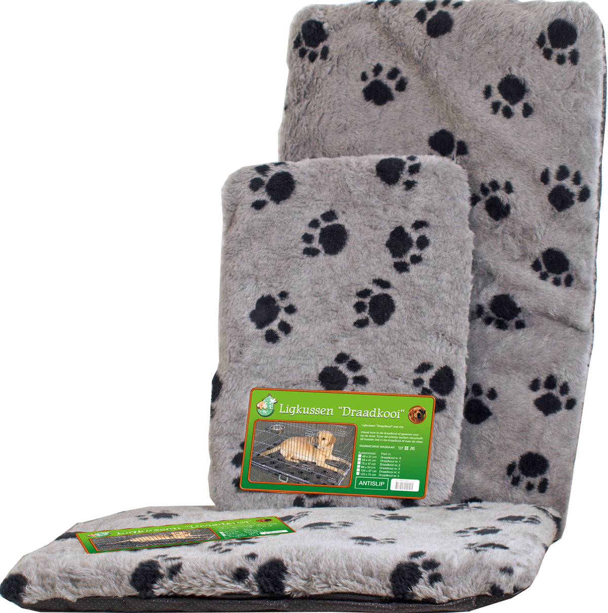 Boon draadkooikussen anti-slip grijs/paw voor nr. 1, 59×41 cm. – afbeelding 4