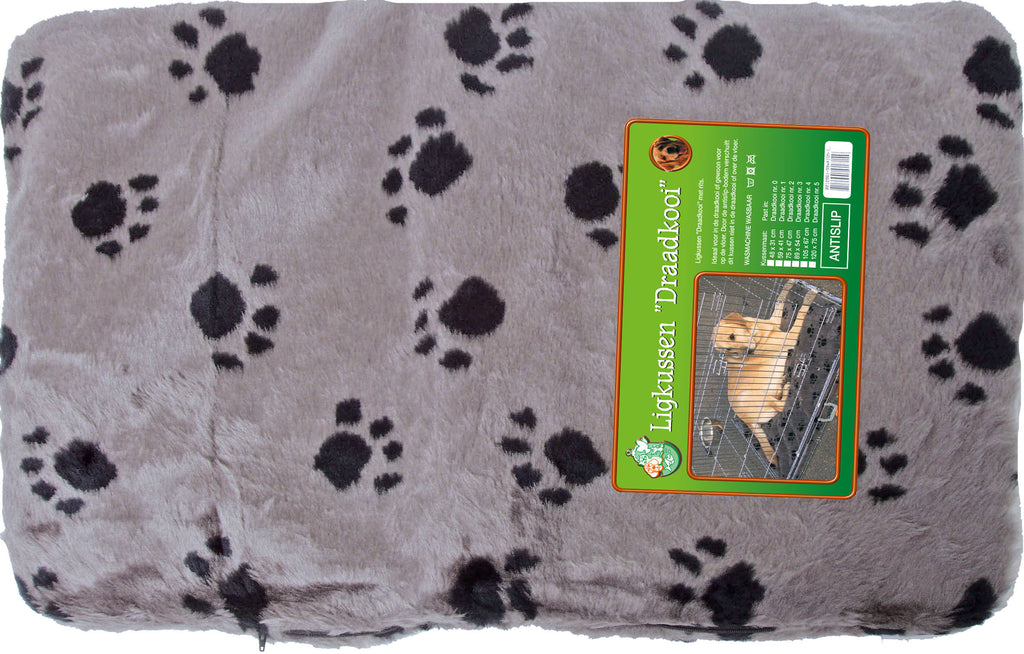 Boon draadkooikussen anti-slip grijs/paw voor nr. 1, 59×41 cm.