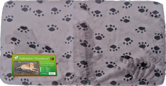 Boon draadkooikussen anti-slip grijs/paw voor nr. 4, 105×67 cm.