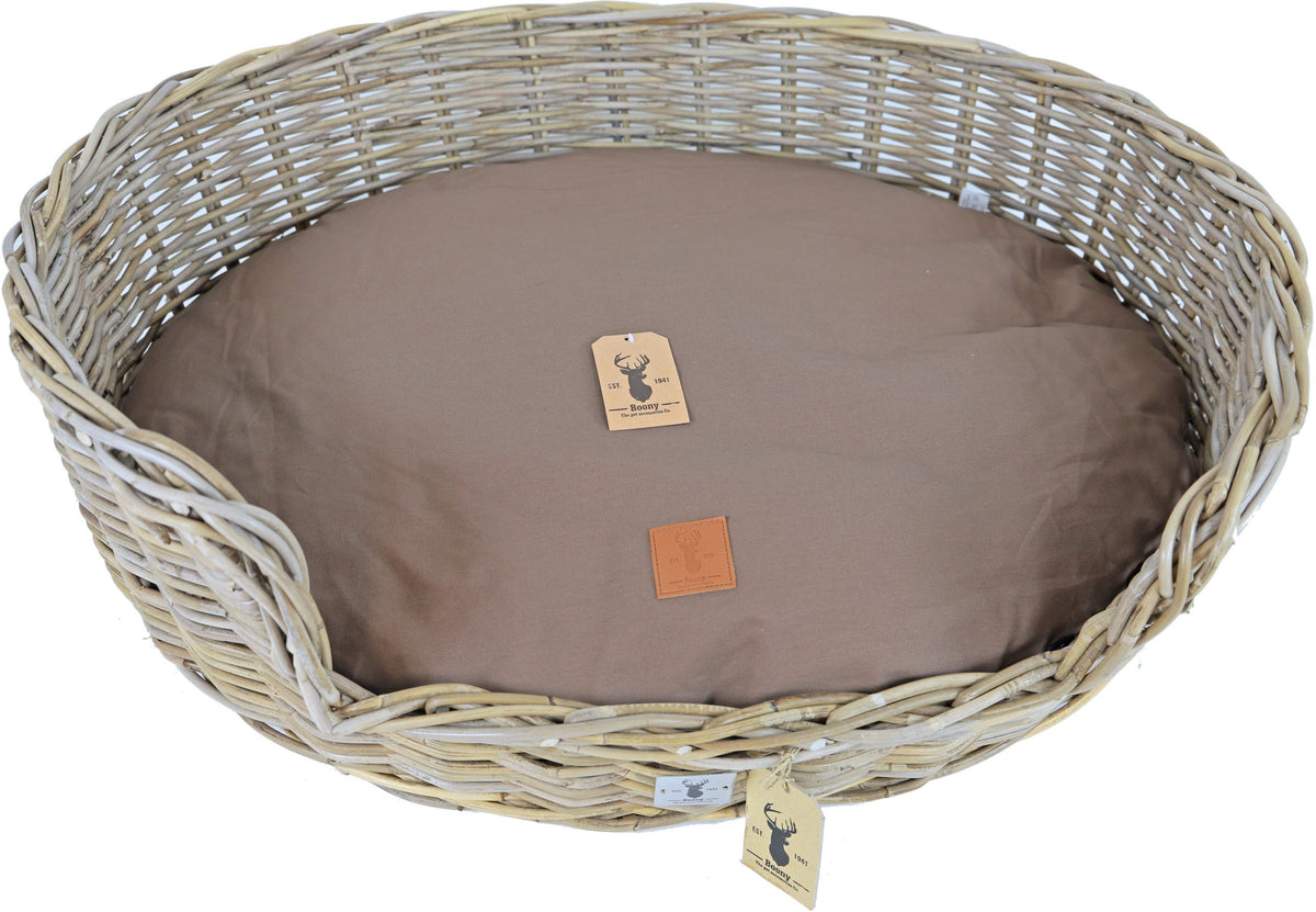 Boony ‘Est 1941’ ligkussen ovaal basic brown, 90 cm. – afbeelding 2