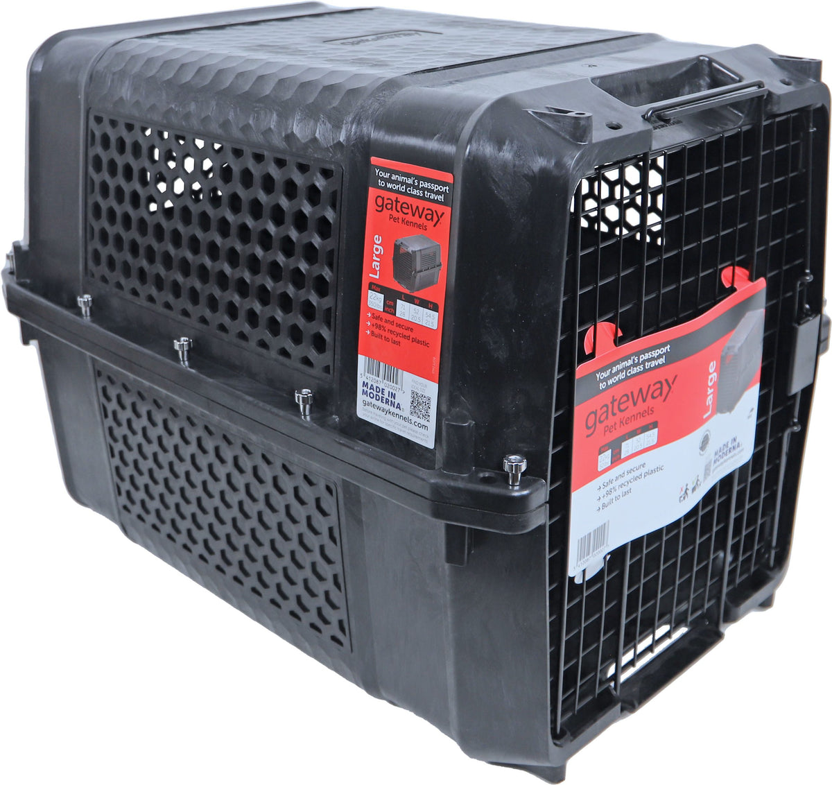 Moderna reiskennel Gateway black recycled, large.