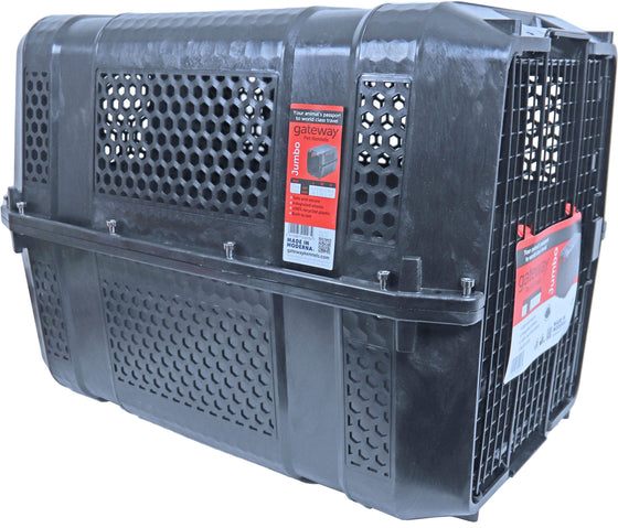Moderna reiskennel Gateway black recycled, jumbo.