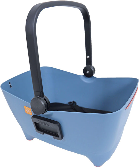 Basil fietsmand Buddy met kussen voor voorop, blauw.