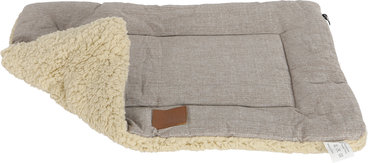 Boony ‘Est 1941’ ligkussen cozy duo highland sand 58x42cm