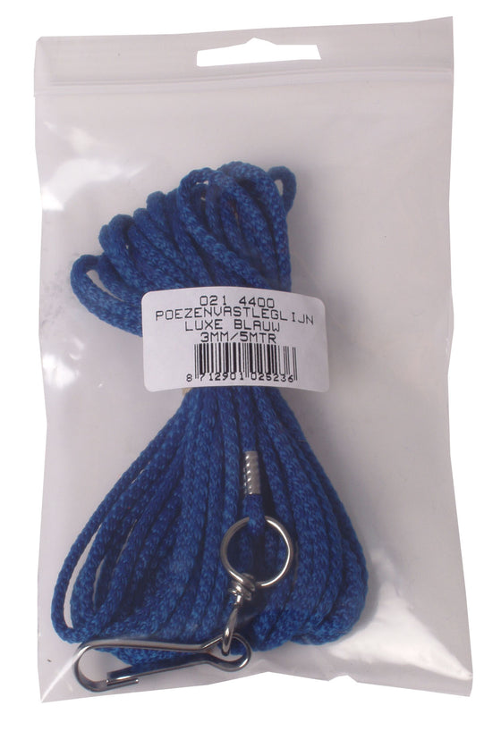 Boon poezenvastleglijn luxe blauw, 3 mm/5 meter.