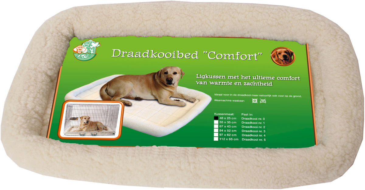 Boon draadkooibed Comfort ivoor voor nr. 0, 52×31 cm.