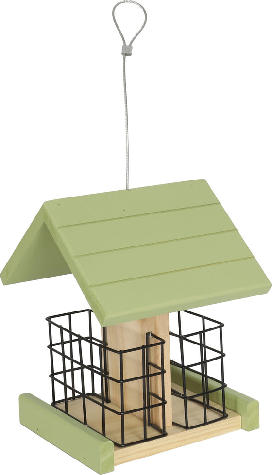 Boon vetblokhouder hout dubbel lichtgroen dak 19cm