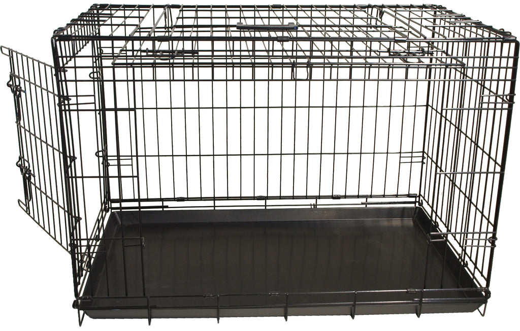 Boon draadkooi met deur en schuifdeur zwart, 91x56x63 cm.