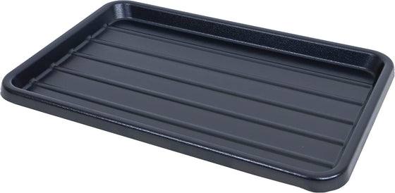 Plastic lade voor draadkooi met deur en schuifdeur nr. 1, zwart.