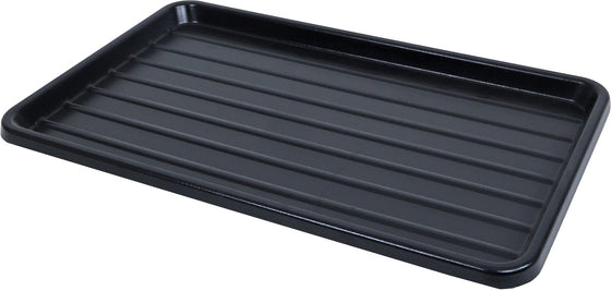 Plastic lade voor draadkooi met deur en schuifdeur nr. 2, zwart.
