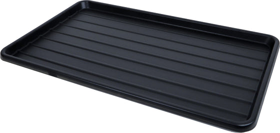Plastic lade voor draadkooi met deur en schuifdeur nr. 3, zwart.