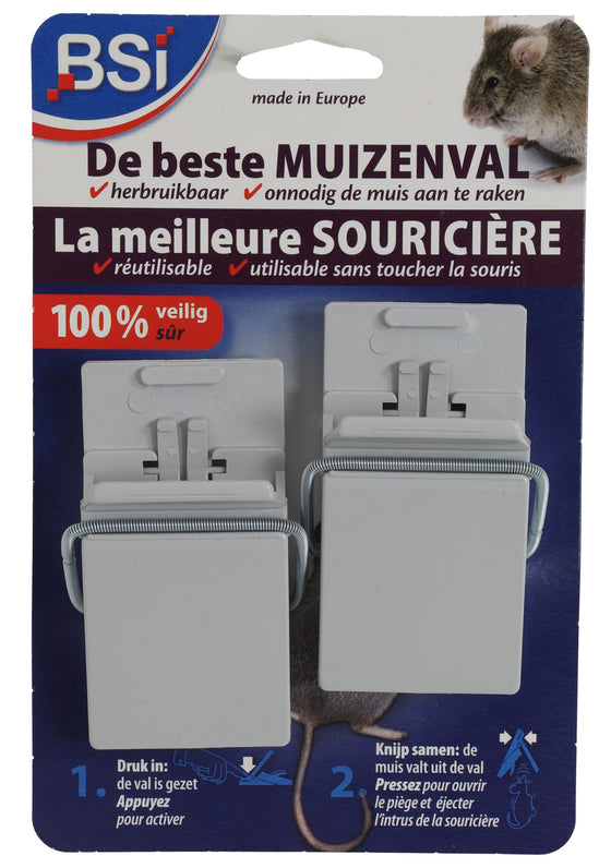 BSI muizenval kunststof  pak a 2 stuks