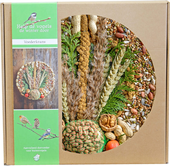 Boon voederkrans met pindanet en decoratie, Ø 28 cm.