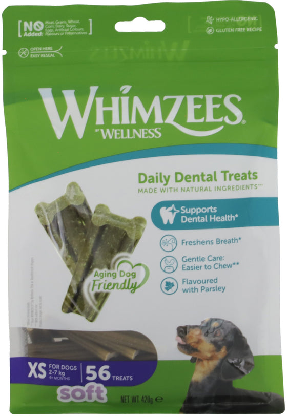 Whimzees soft extra small valuebag a 56 stuks