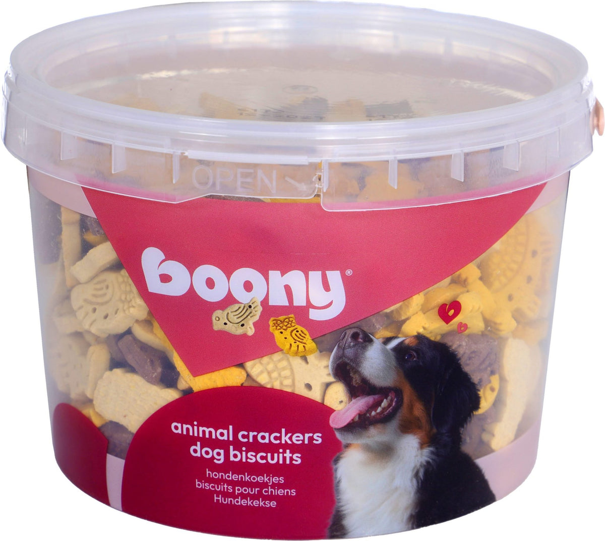 Boony hondenkoek animal crackers emmer 1000 gram