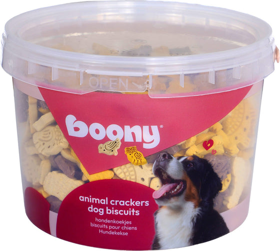 Boony hondenkoek animal crackers emmer 1000 gram