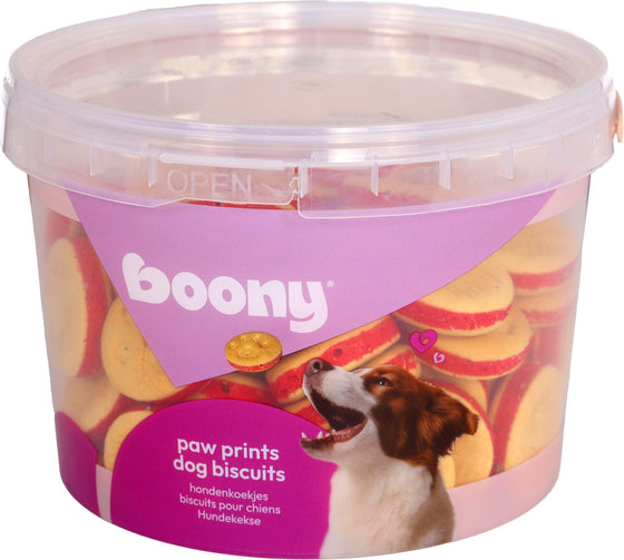 Boony hondenkoek paw prints emmer 1000 gram