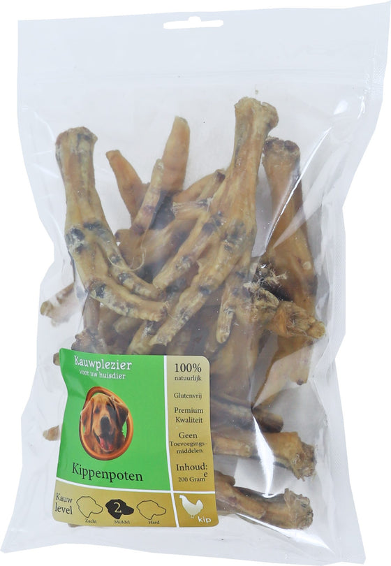 Boon Natuurlijke Snack kip, kippenpoten, zak a 200 gram.