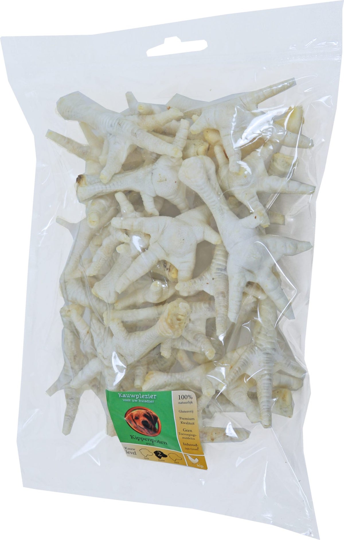 Boon Natuurlijke Snack kip, kippenpoten gepoft zak a 500 gram.