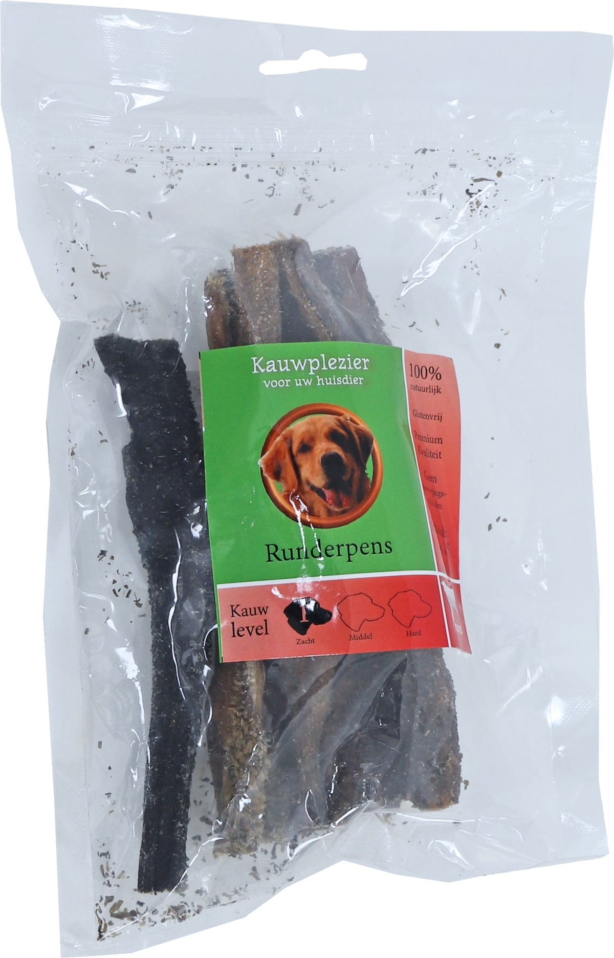 Boon Natuurlijke Snack rund, runderpens, zak a 80 gram.