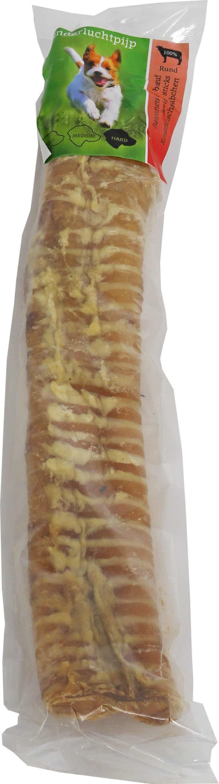 Boon Natuurlijke Snack rund, runder luchtpijp 30 cm, zak a 1 stuk.