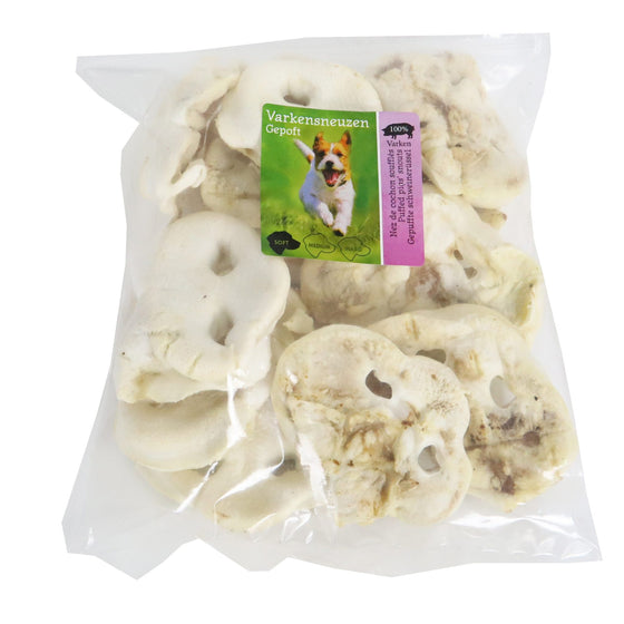 Boon Natuurlijke Snack Varkensneuzen gepoft klein zak a 250gr.